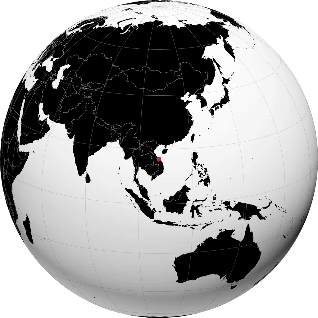 顺化 在地球仪上