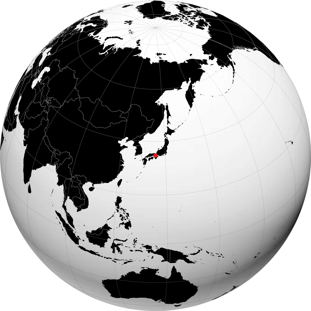茨木市 在地球仪上