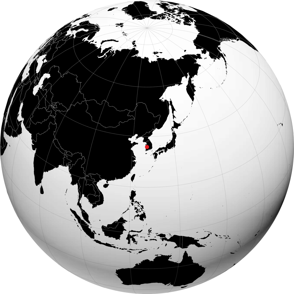 益山 在地球仪上