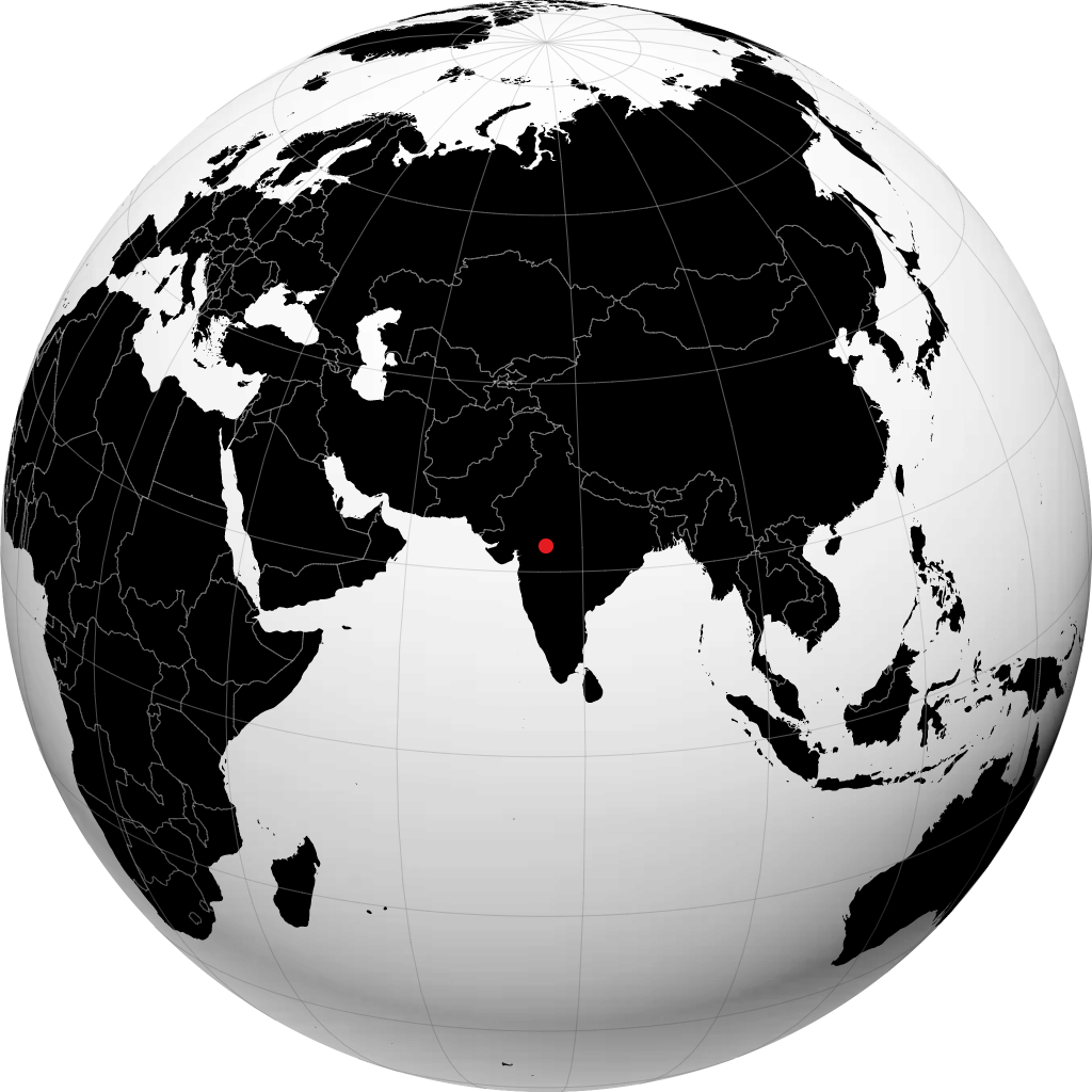 印多尔 在地球仪上
