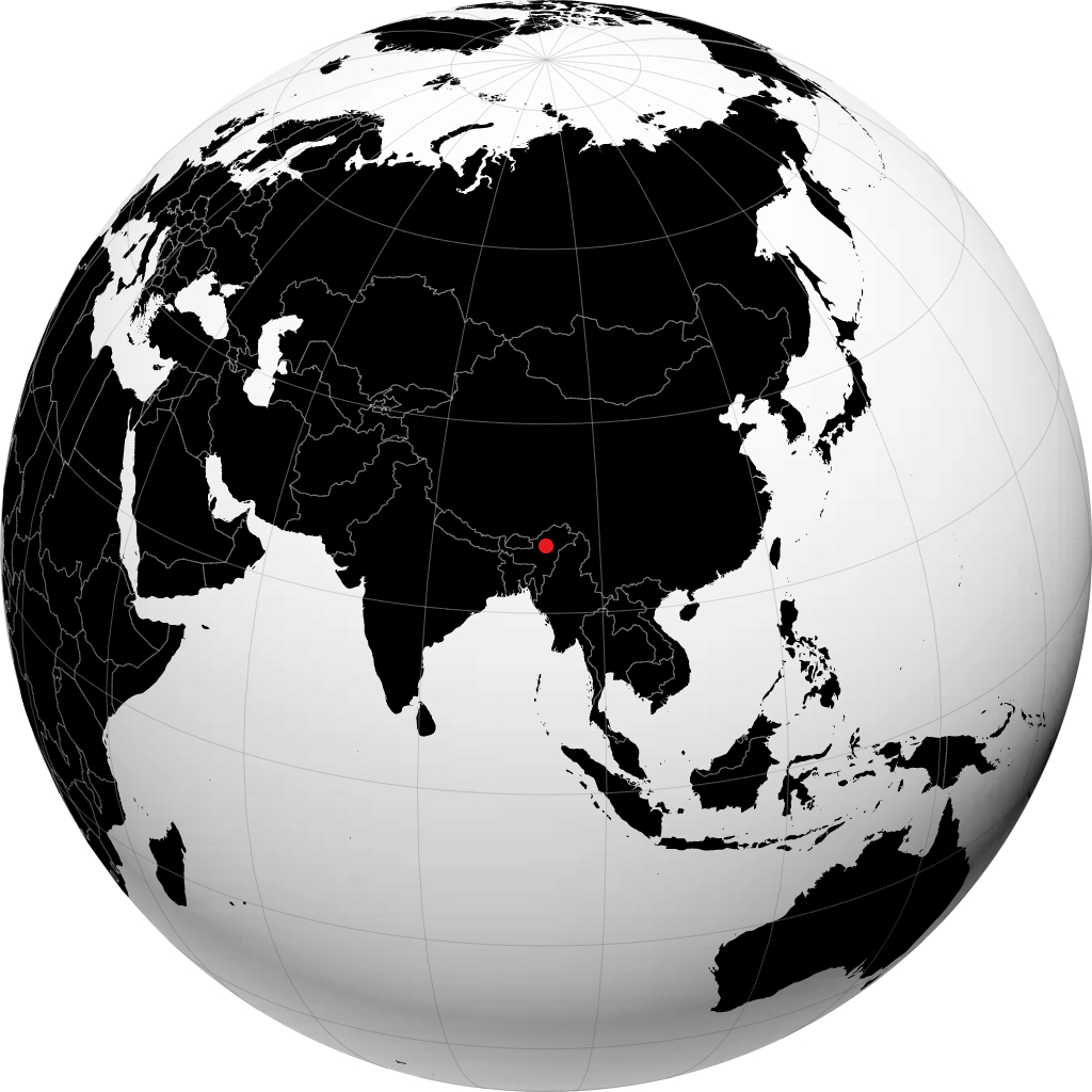 伊塔那加尔 在地球仪上