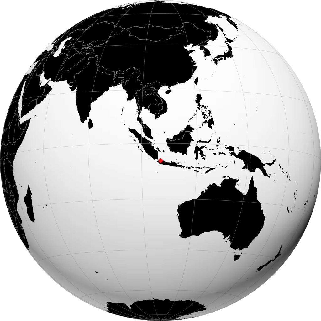 雅加达 在地球仪上