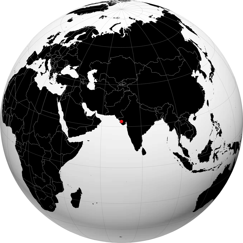 贾姆讷格尔 在地球仪上