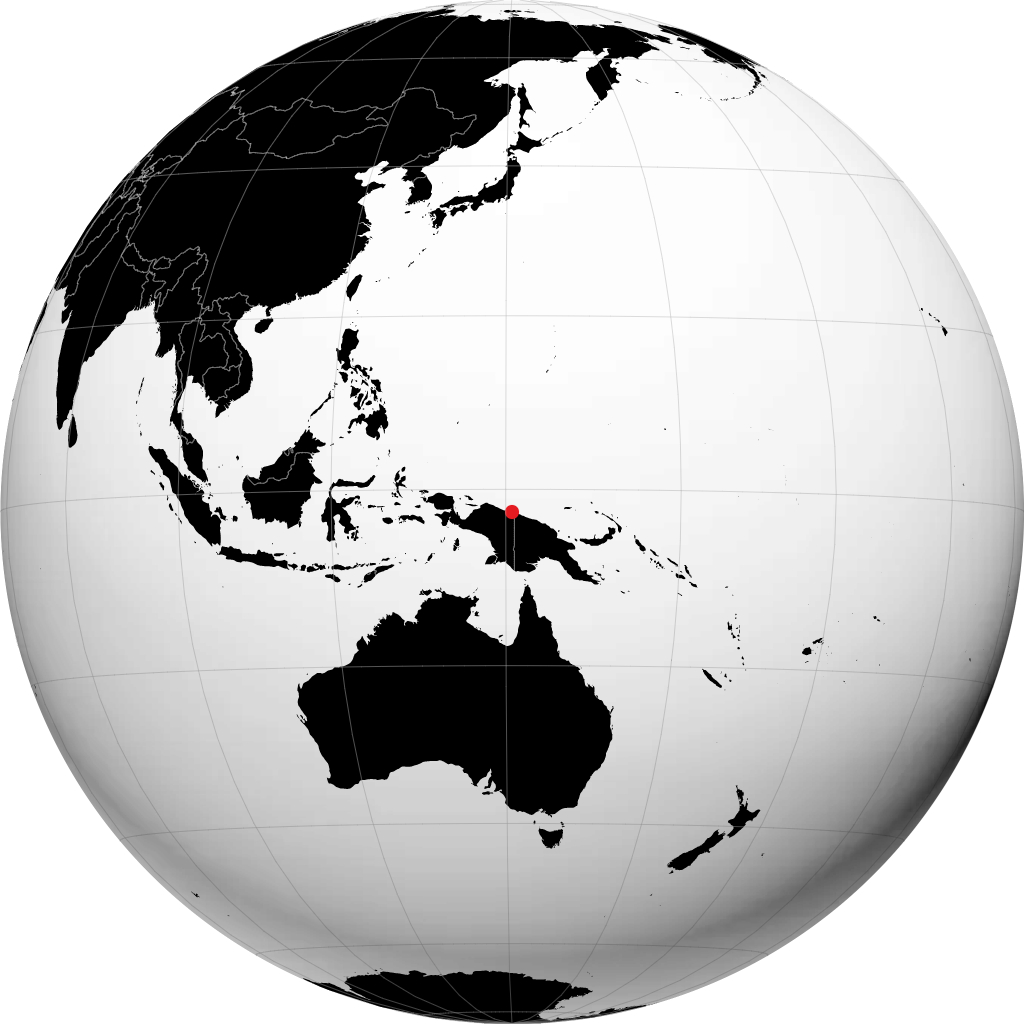 查亚普拉 在地球仪上
