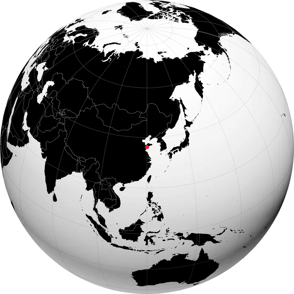 胶州市 在地球仪上