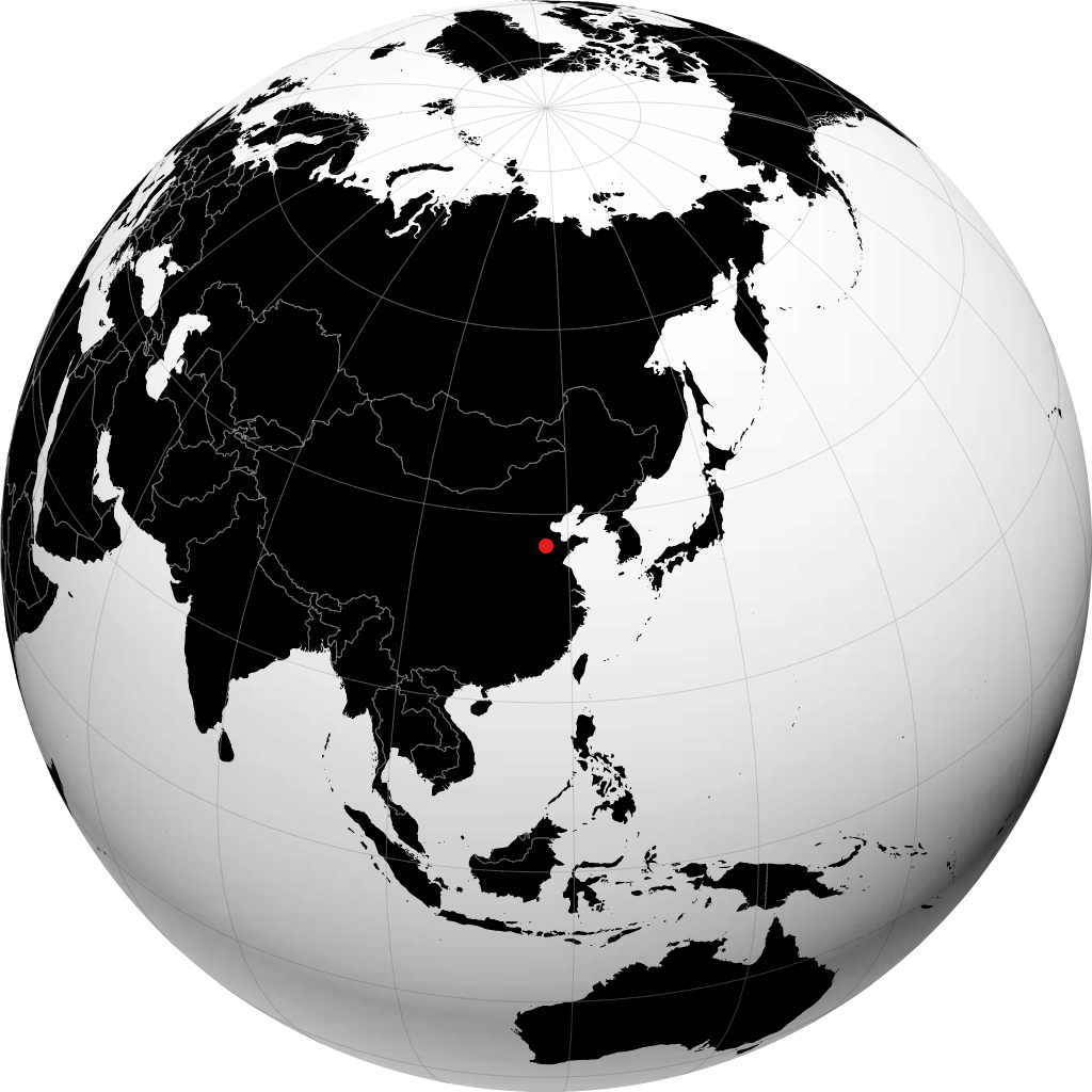 济南 在地球仪上