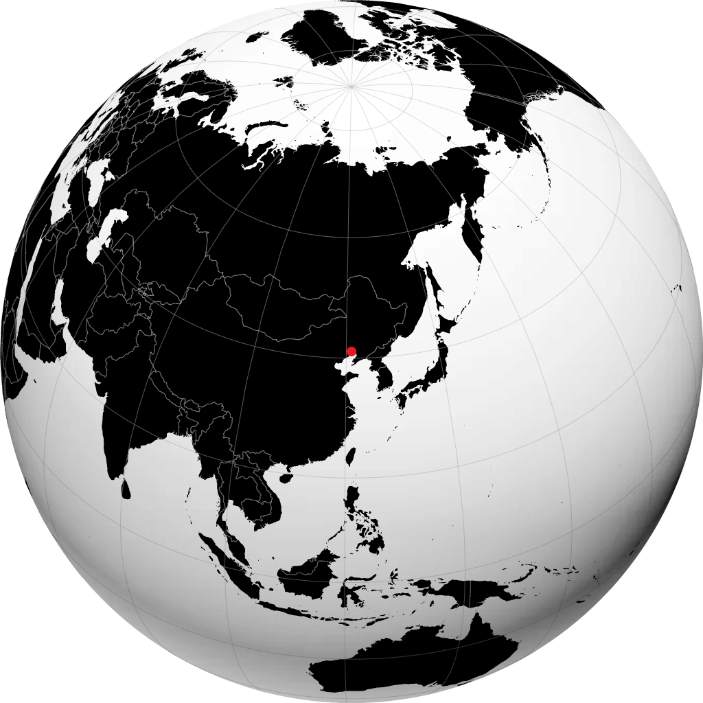 锦州 在地球仪上
