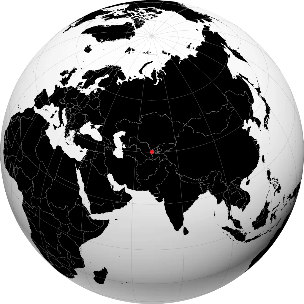 吉扎赫 在地球仪上