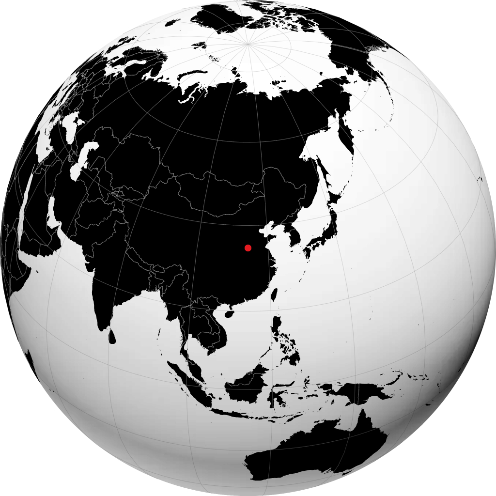 开封市 在地球仪上