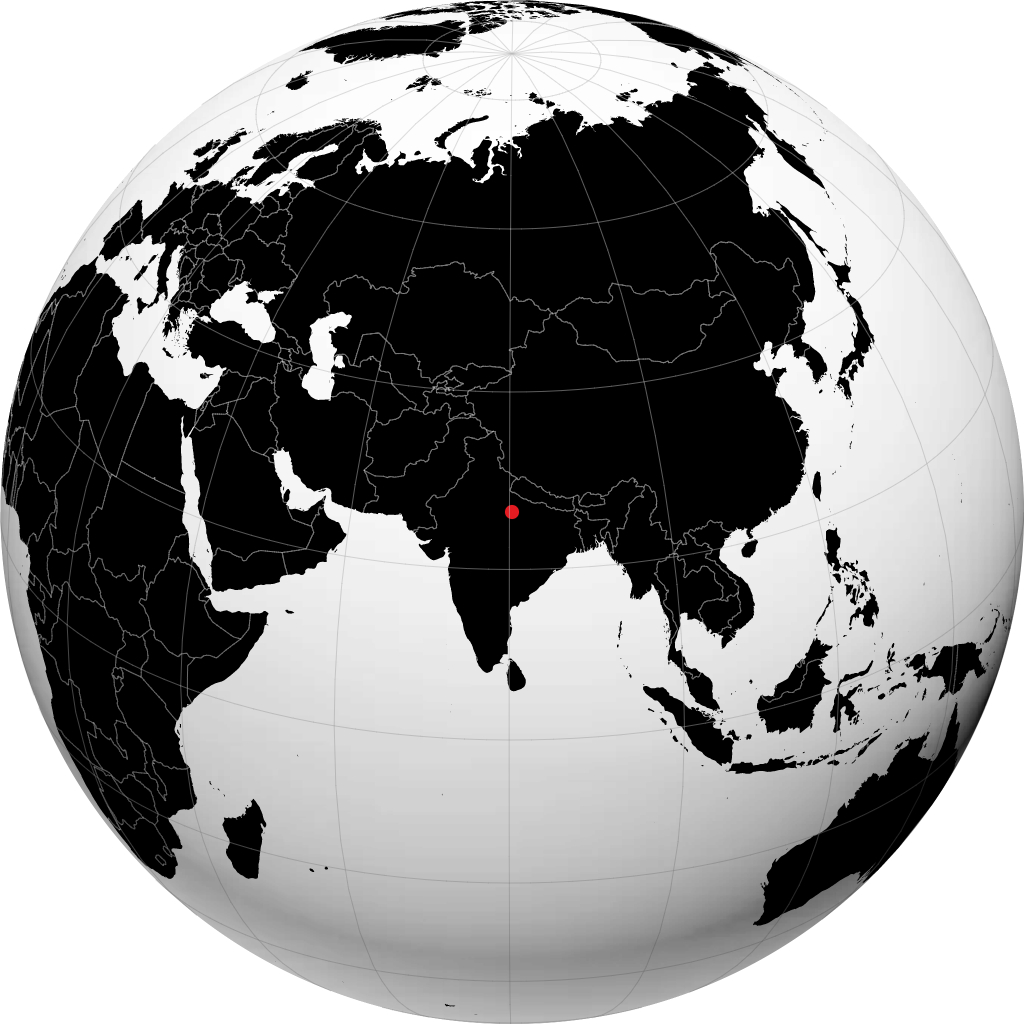 坎普尔 在地球仪上