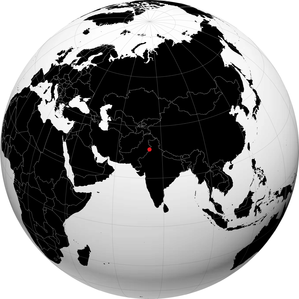 卡苏尔 在地球仪上