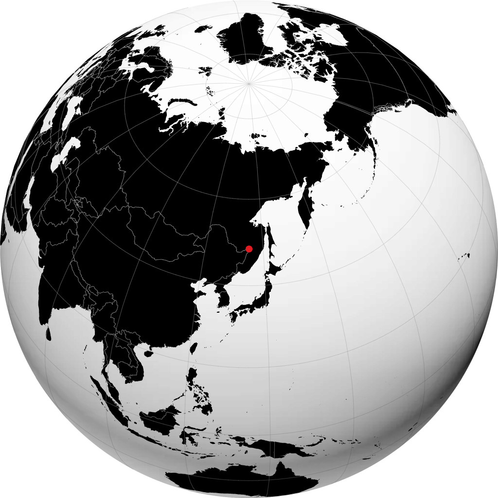 哈巴罗夫斯克 在地球仪上