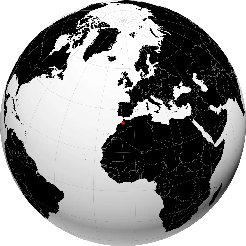 凯米塞特 在地球仪上