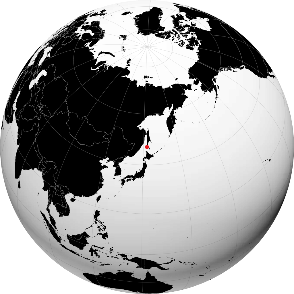 霍尔姆斯克 在地球仪上