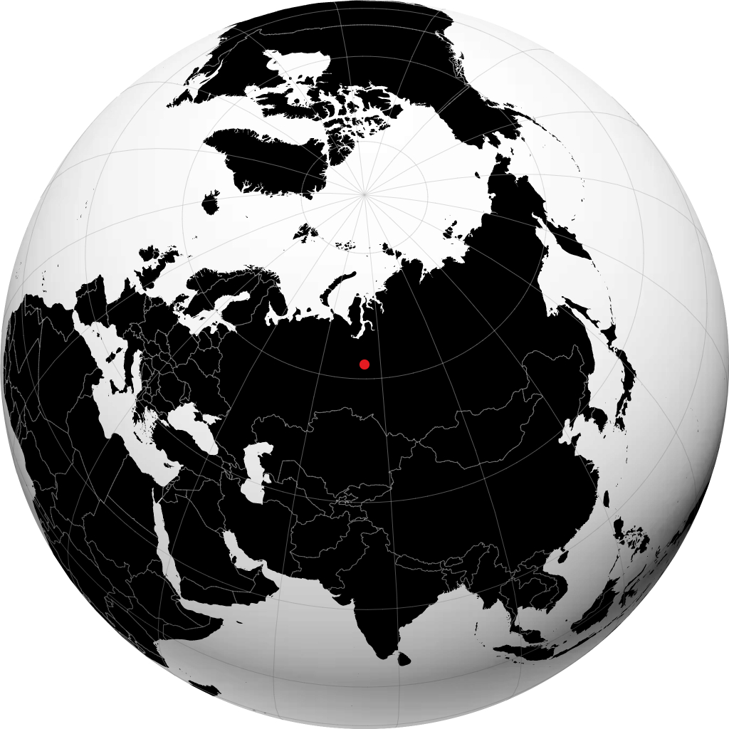 科加雷姆 在地球仪上