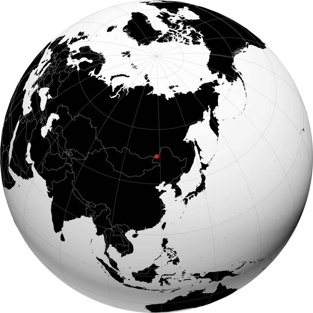 克拉斯诺卡缅斯克 在地球仪上