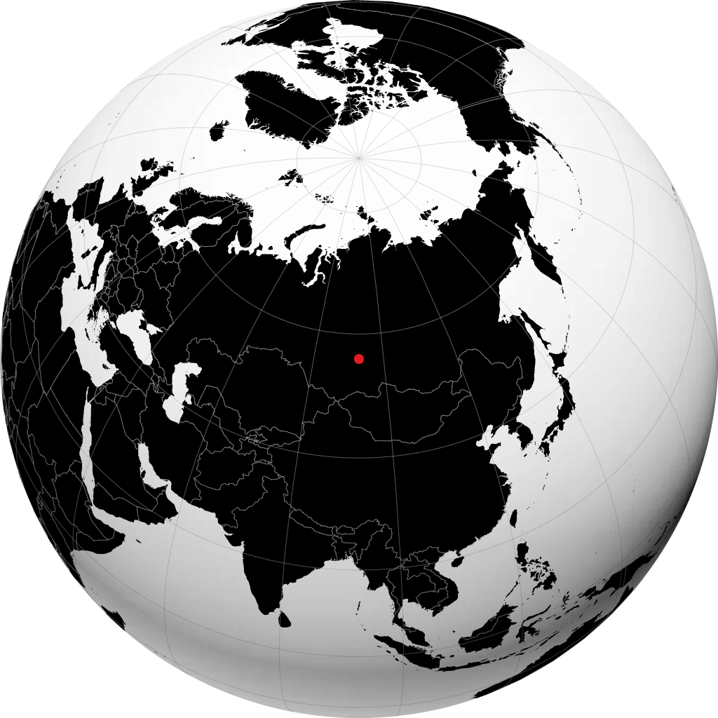 克拉斯诺亚尔斯克 在地球仪上