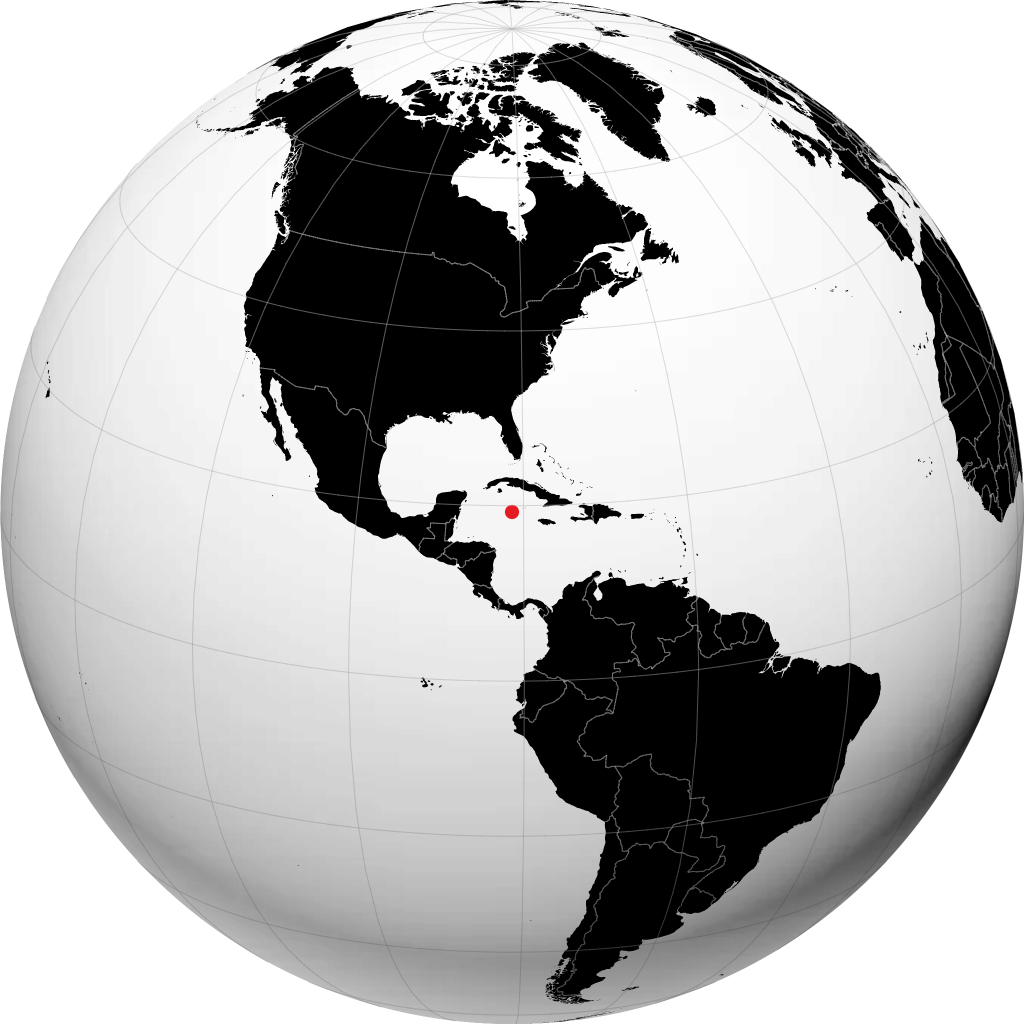 乔治敦 在地球仪上
