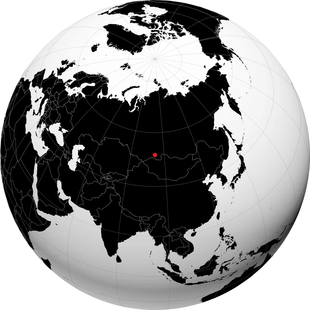 克孜勒 在地球仪上