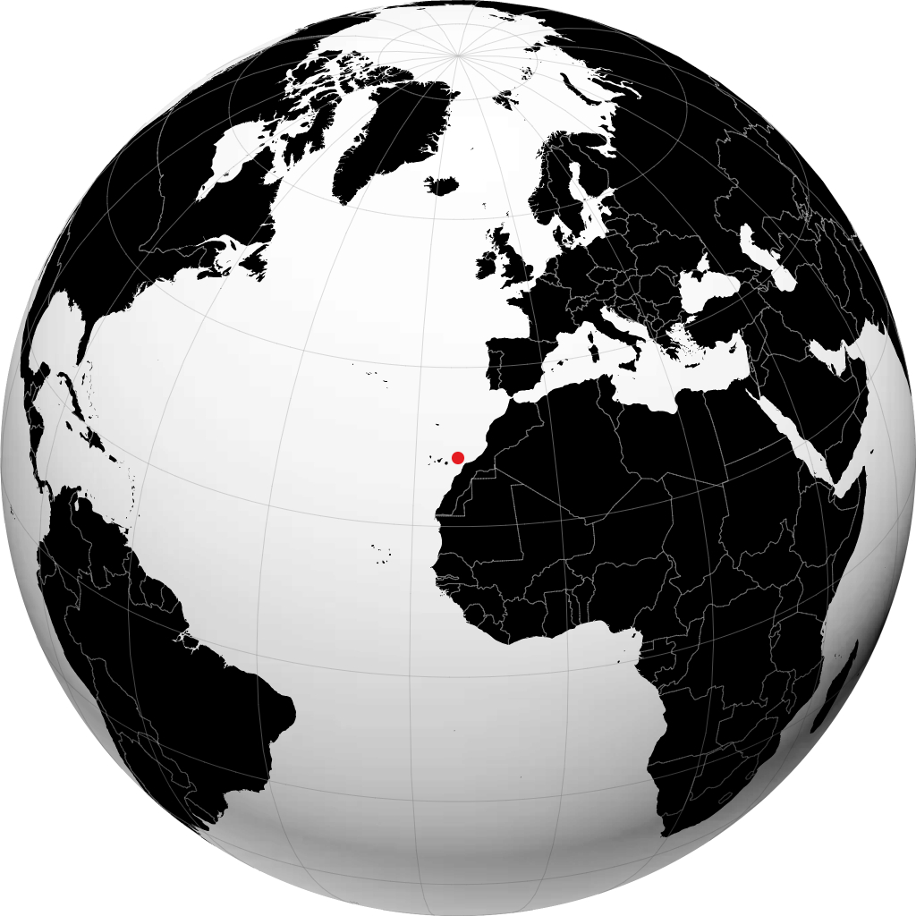 拉奥利瓦 在地球仪上