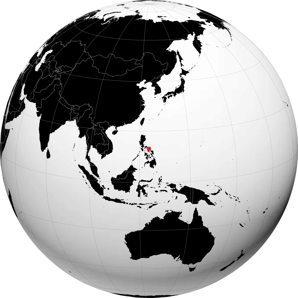 黎牙实比市 在地球仪上