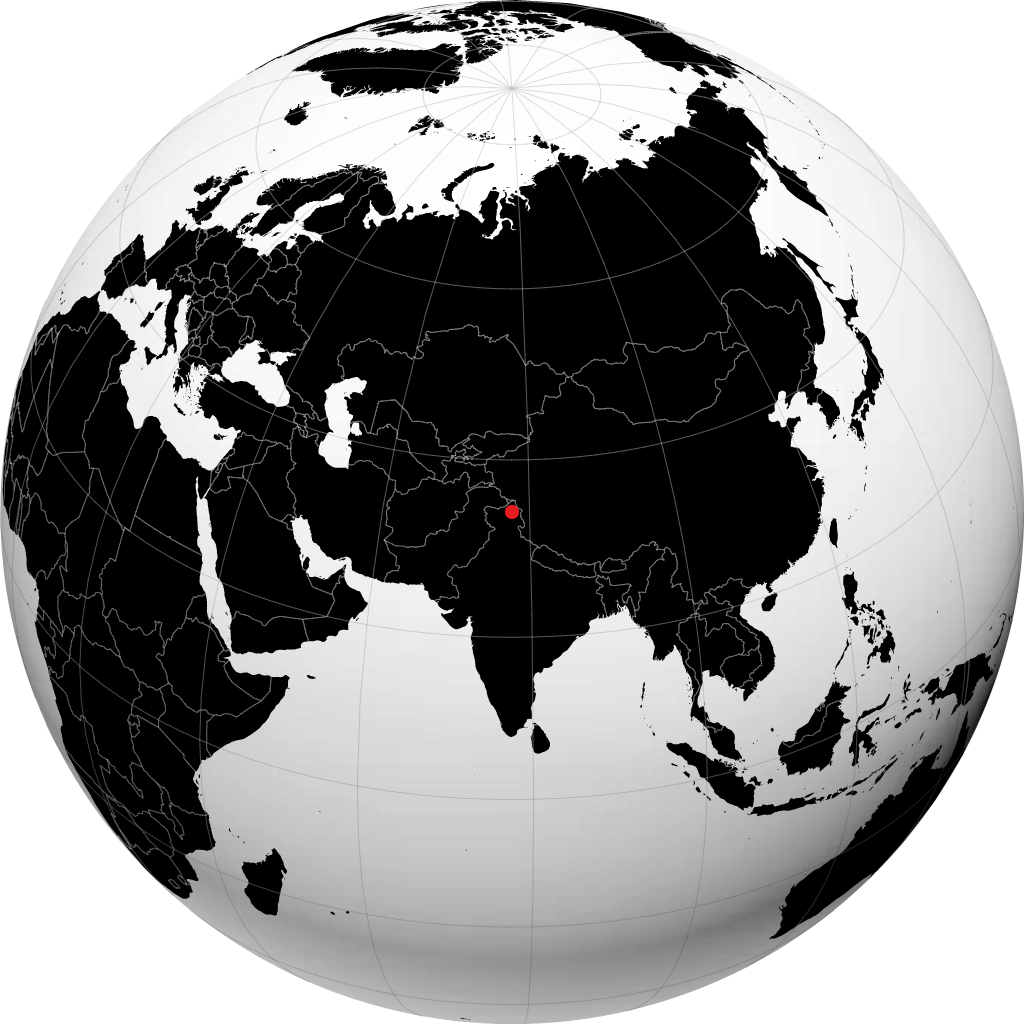 列城 在地球仪上