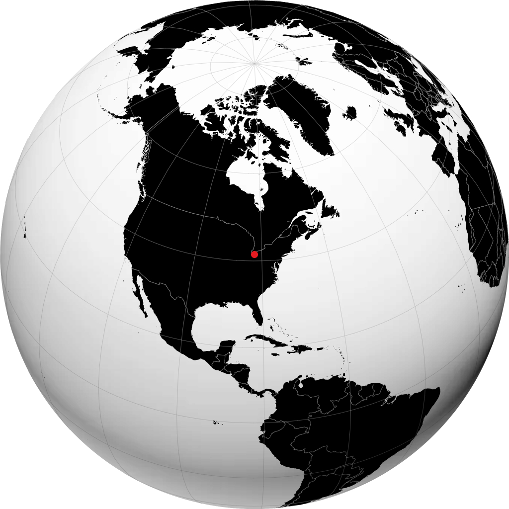 洛林 在地球仪上