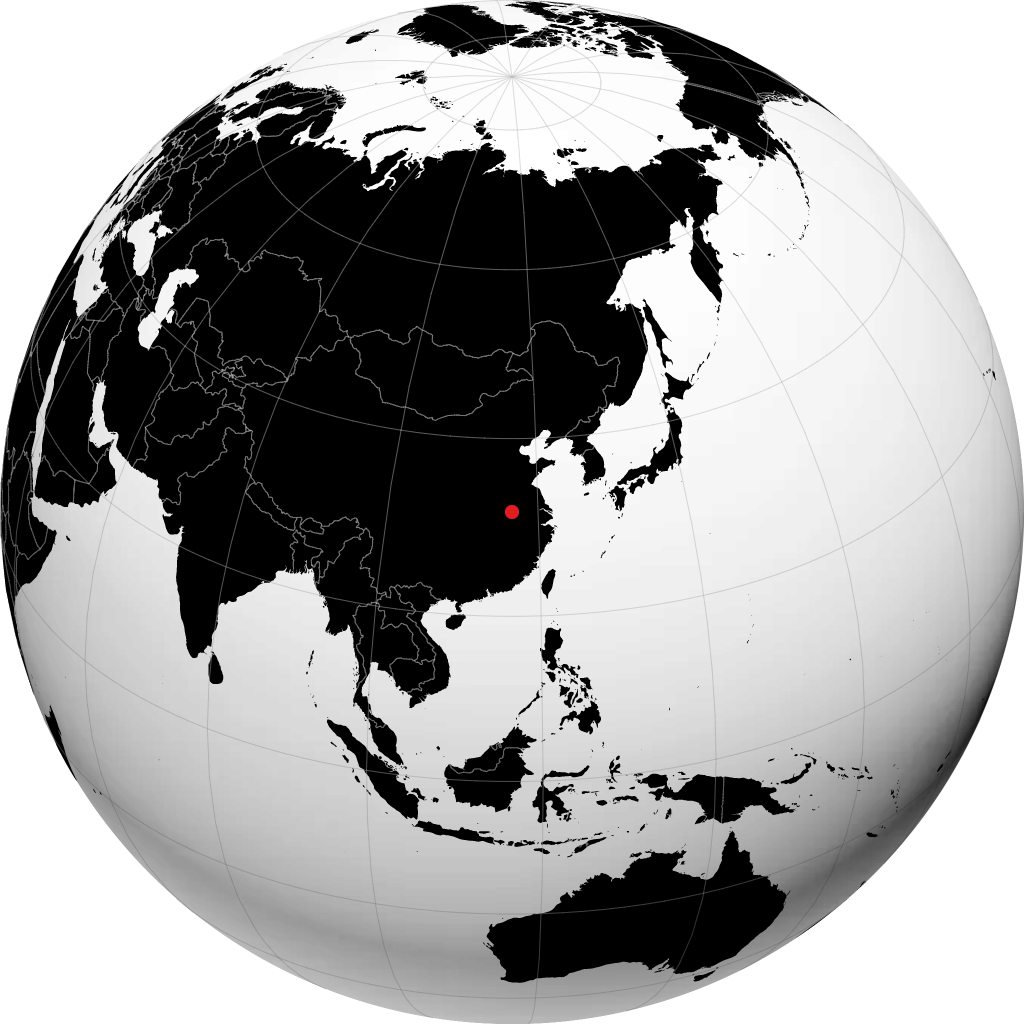 六安 在地球仪上