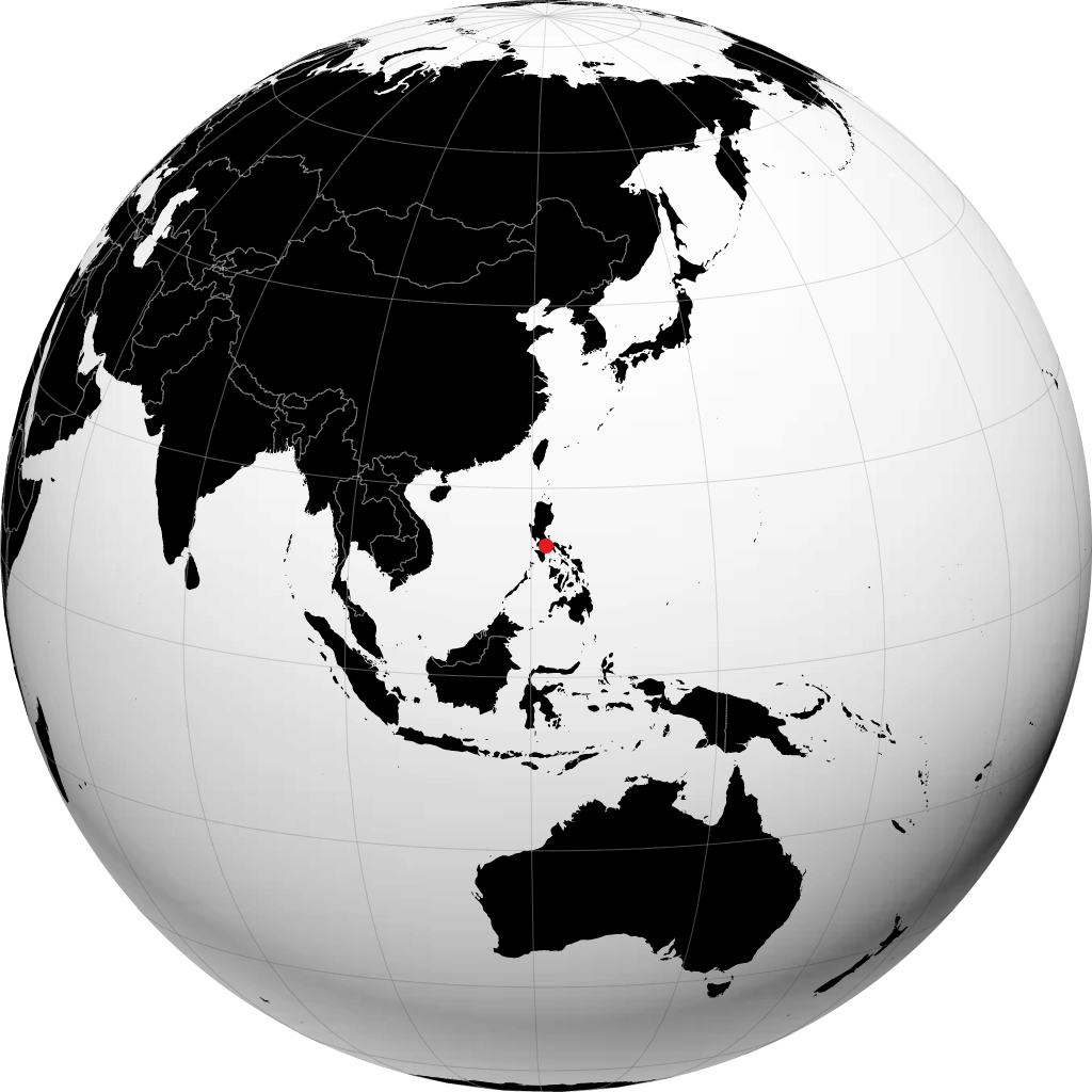 卢塞纳市 在地球仪上