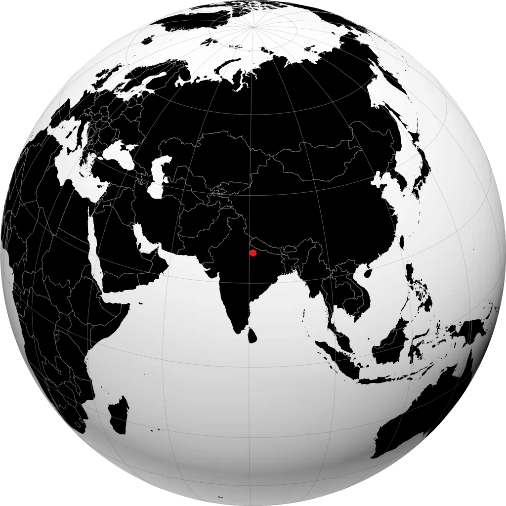 勒克瑙 在地球仪上