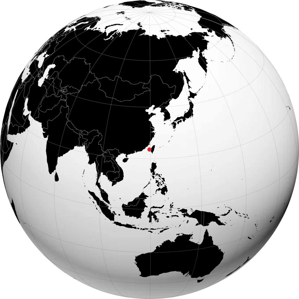 马公 在地球仪上