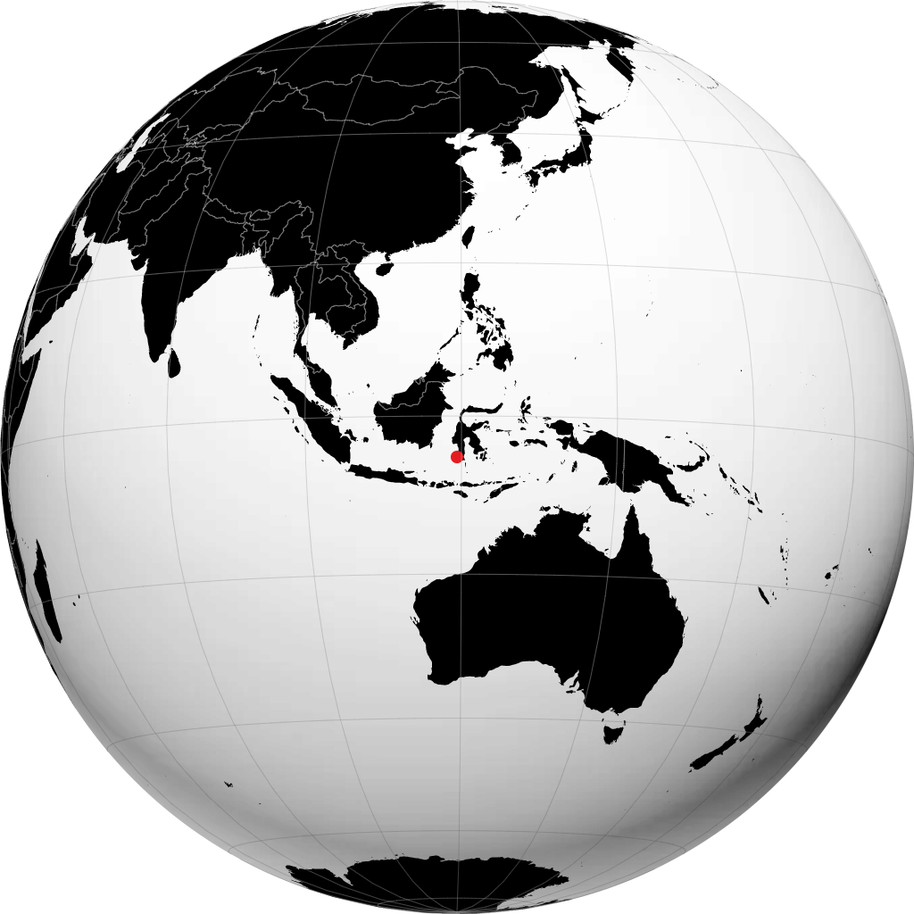 望加锡 在地球仪上