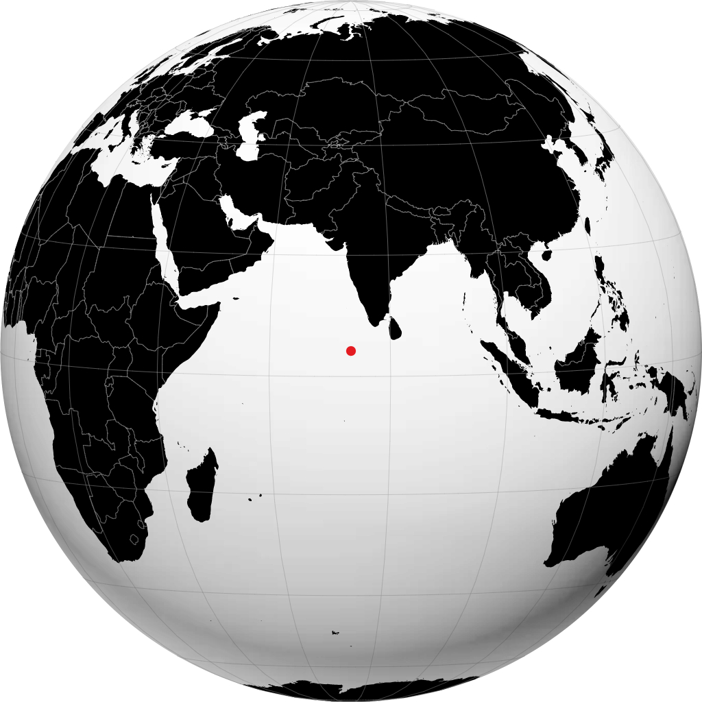 马累 在地球仪上