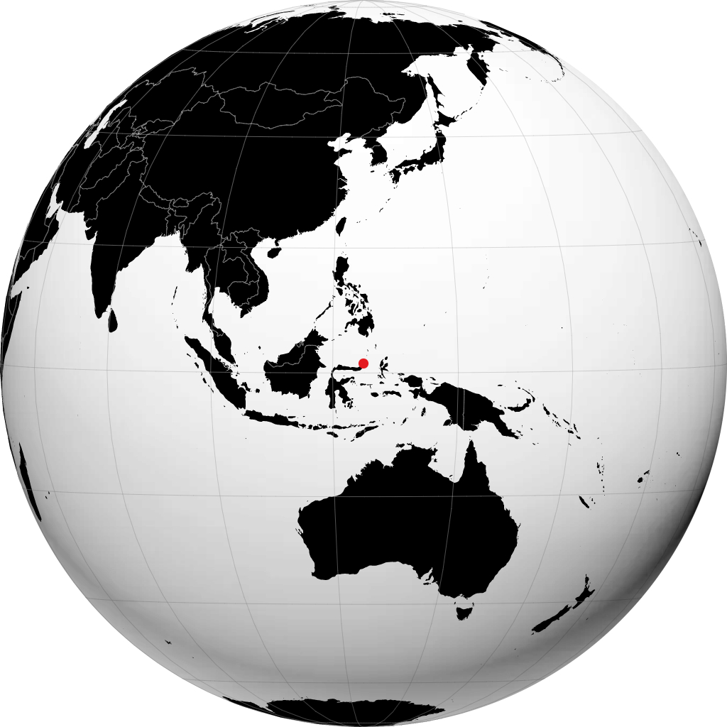 马纳多 在地球仪上