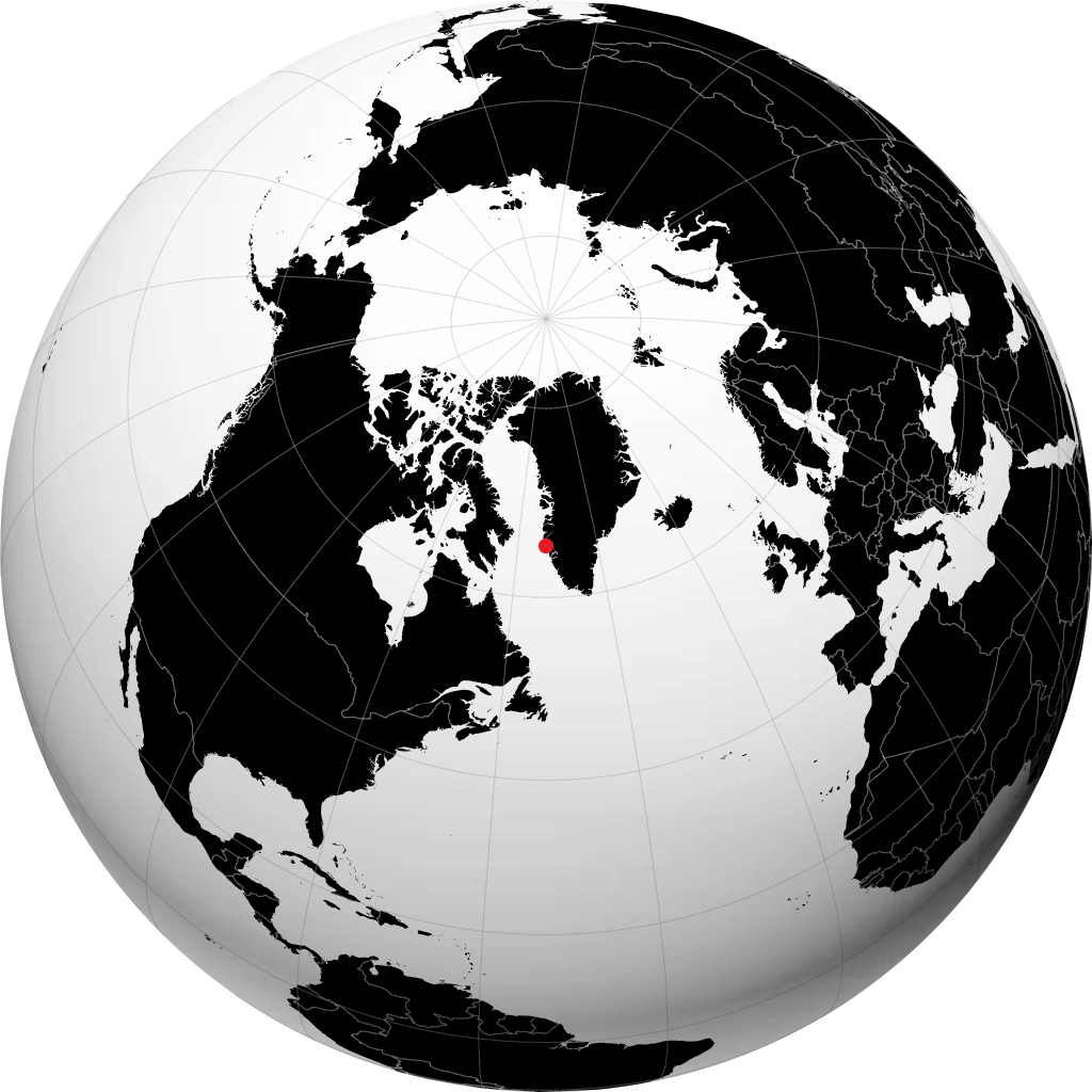 马尼伊特索克 在地球仪上