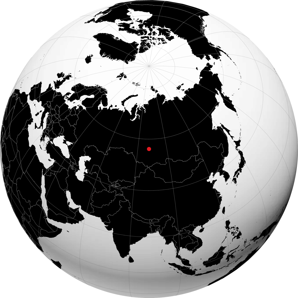 马里因斯克 在地球仪上