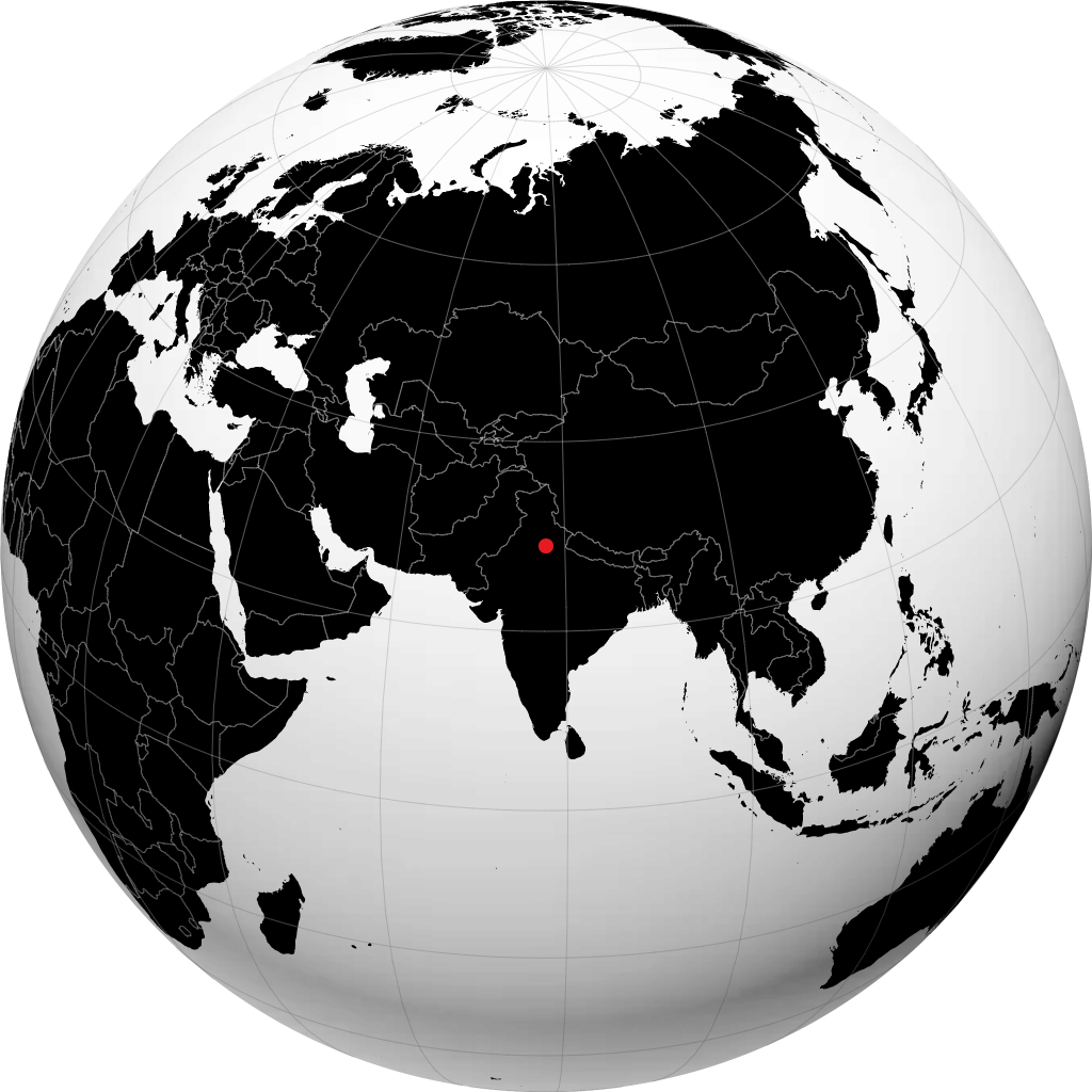 米拉特 在地球仪上