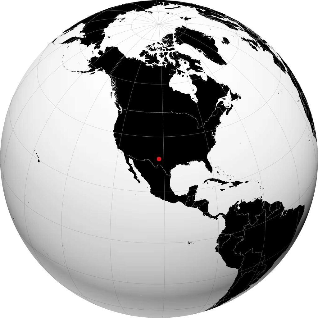 米德兰 在地球仪上