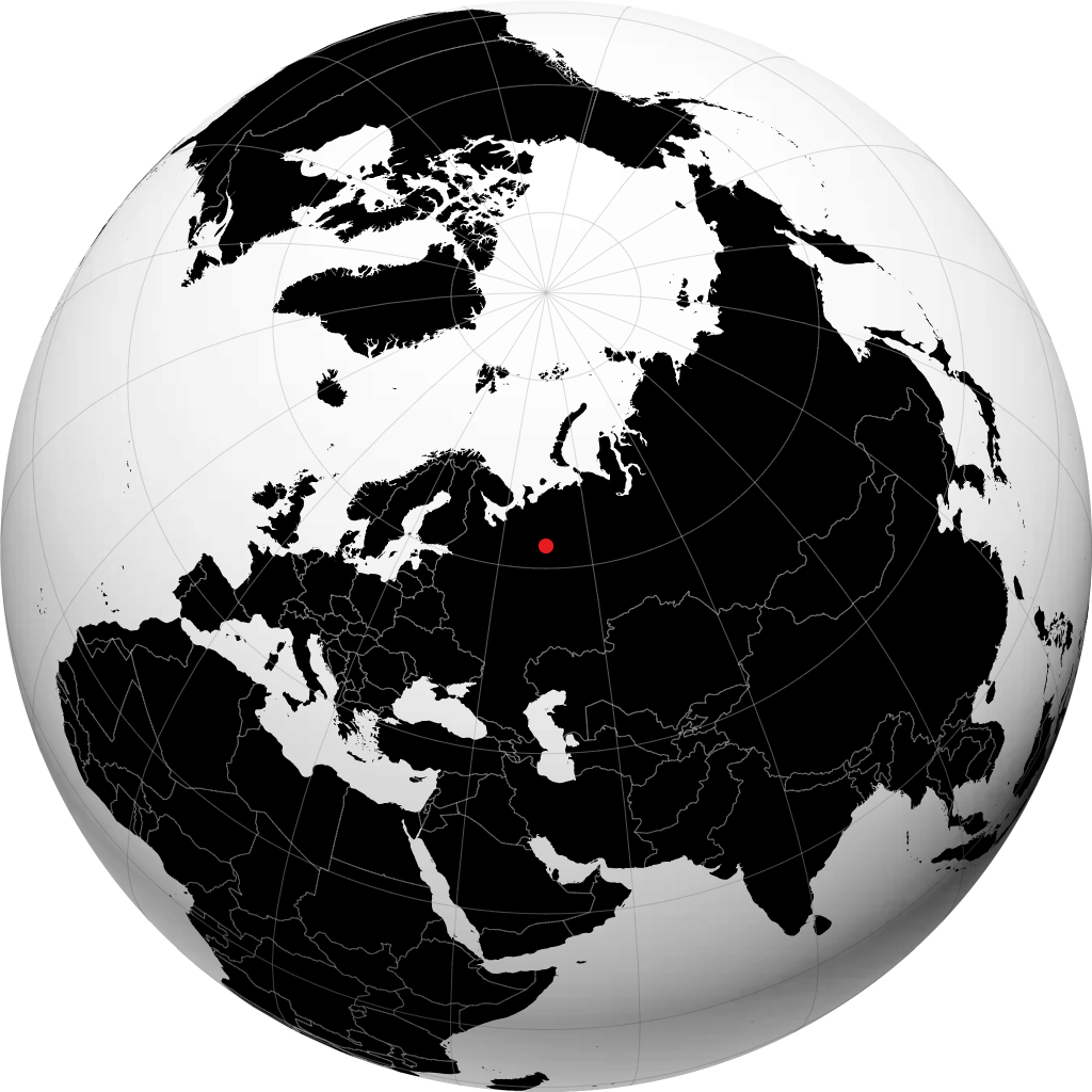 米库尼 在地球仪上