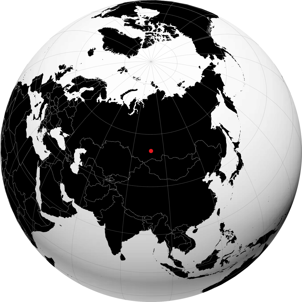 米努辛斯克 在地球仪上