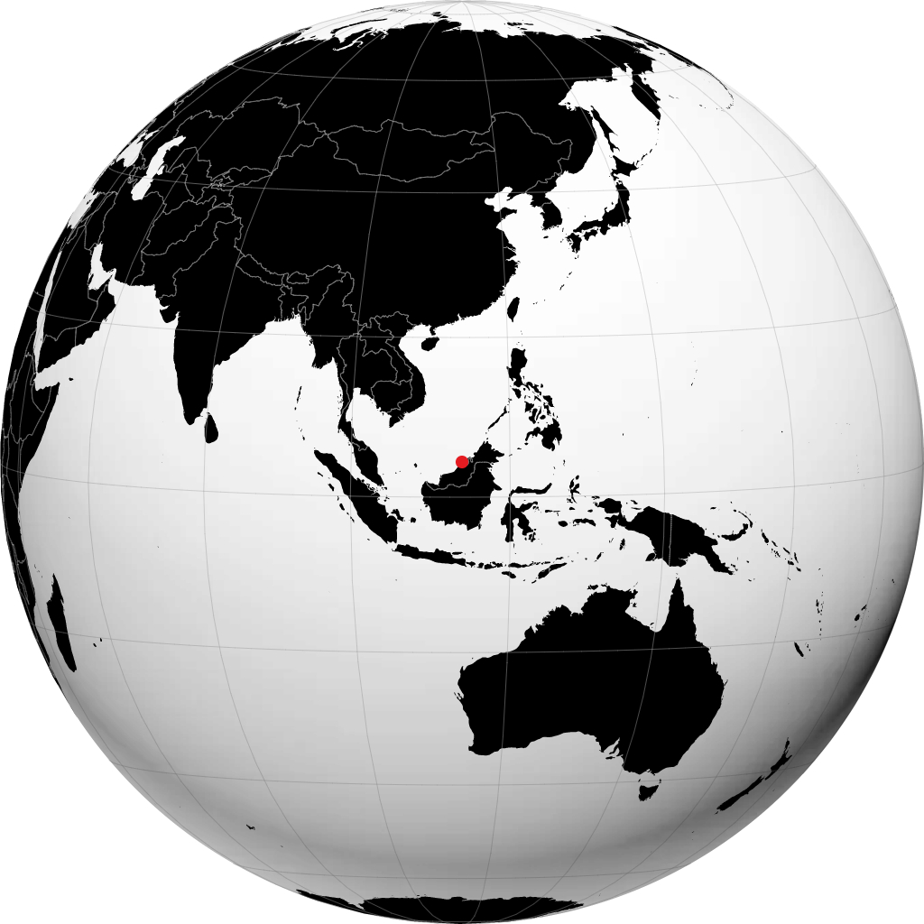 美里 在地球仪上