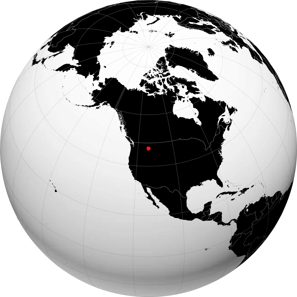 米苏拉 在地球仪上