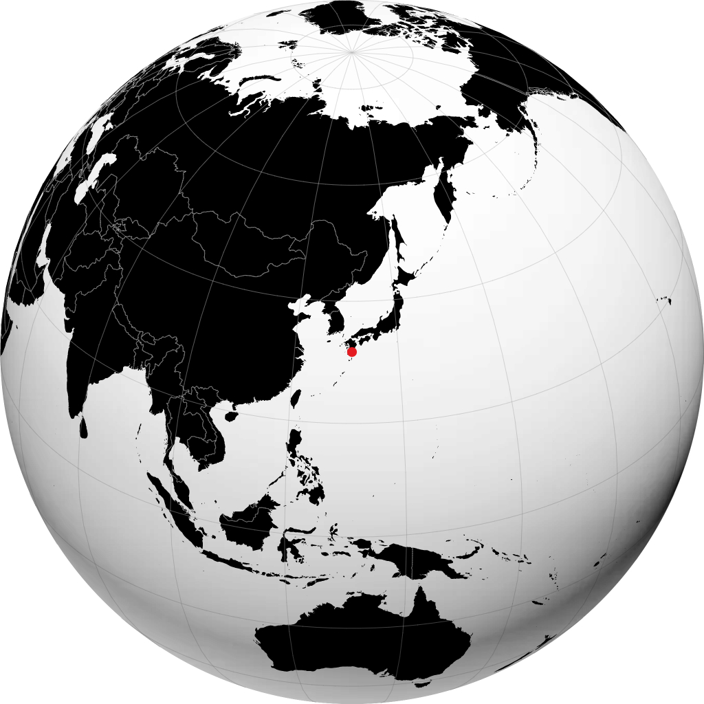 都城 在地球仪上
