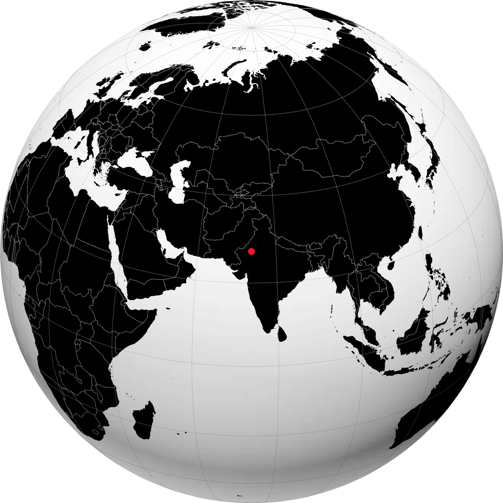 纳高尔 在地球仪上