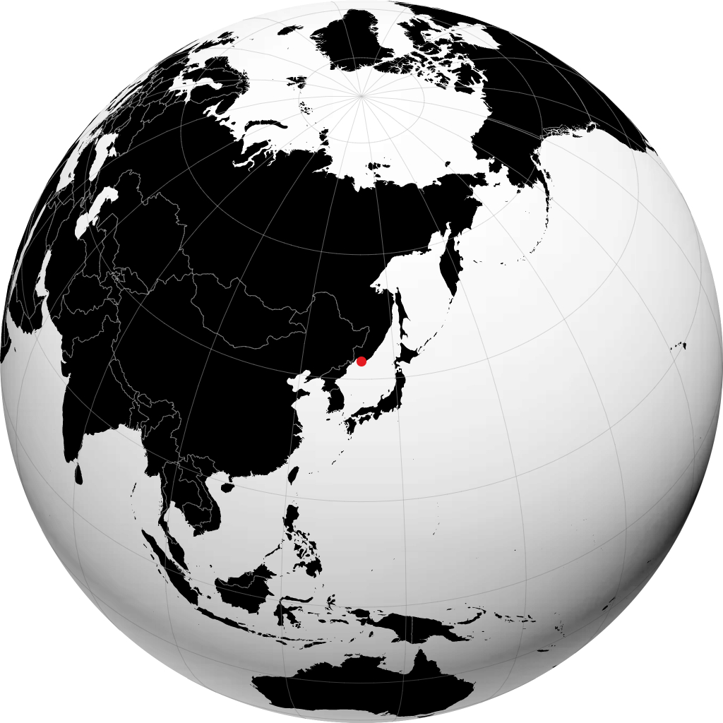纳霍德卡 在地球仪上