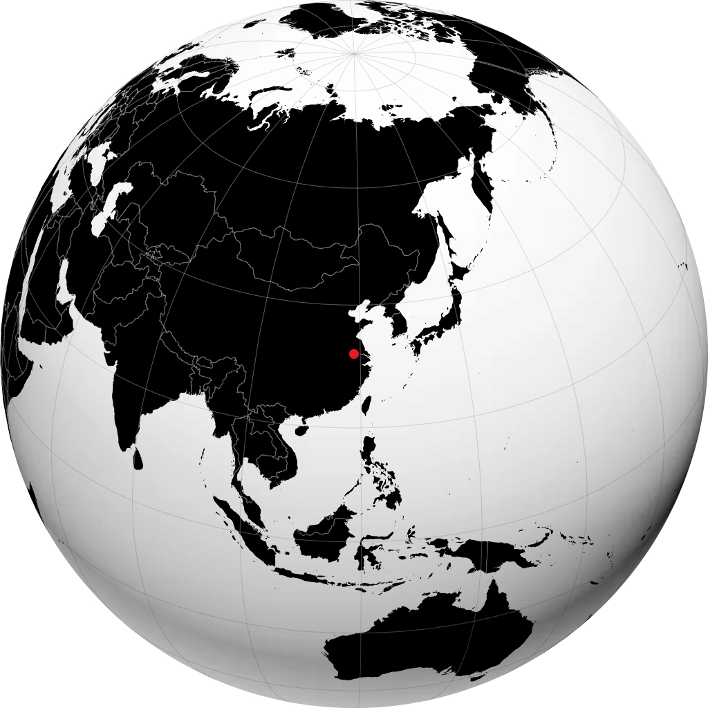 南京 在地球仪上