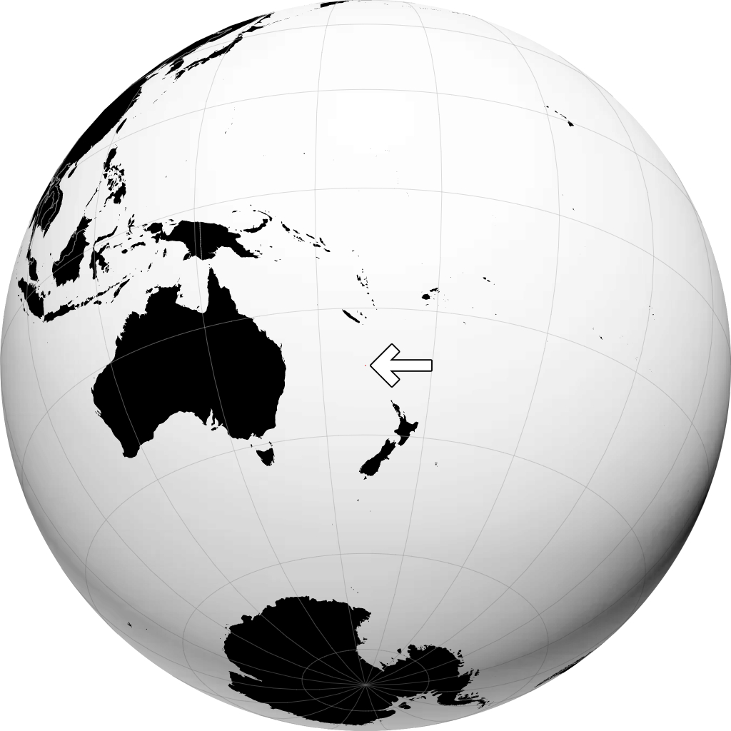 诺福克岛 在地球仪上