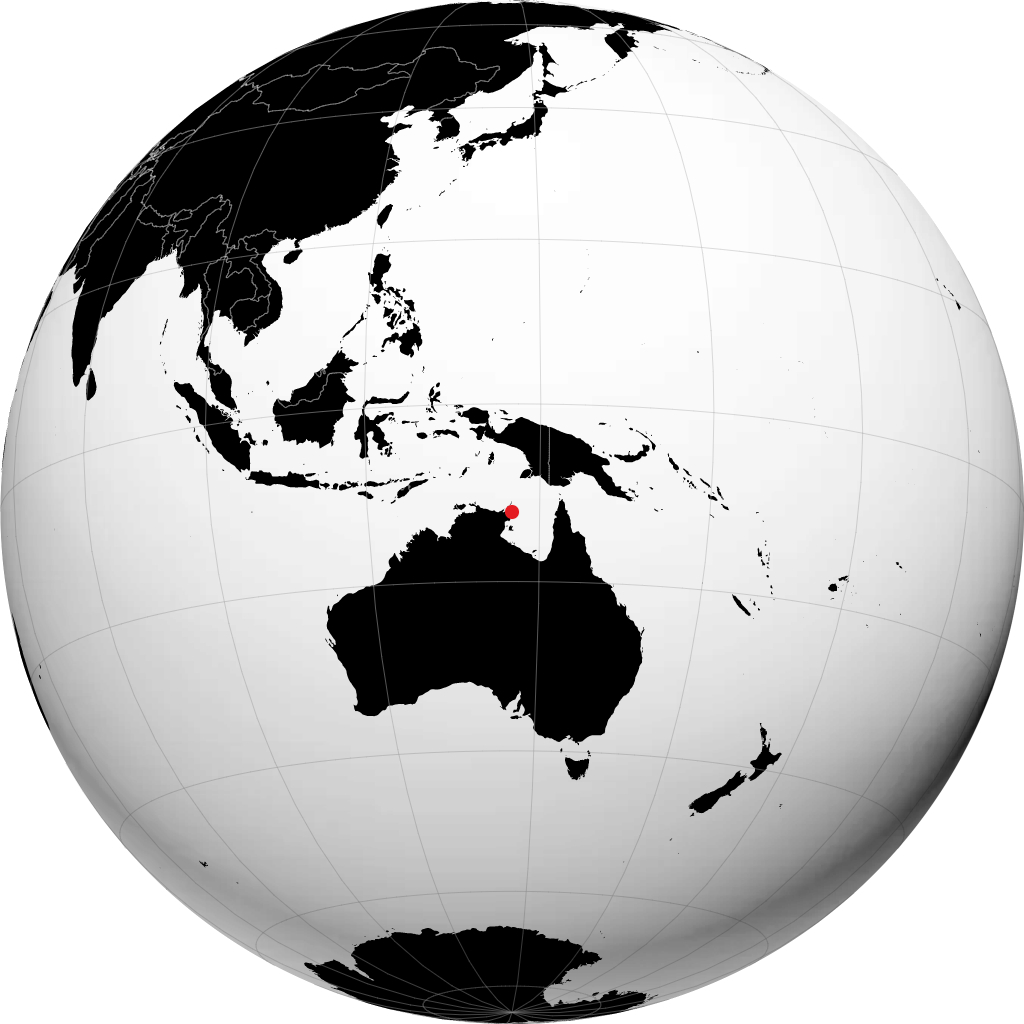 努伦拜 在地球仪上
