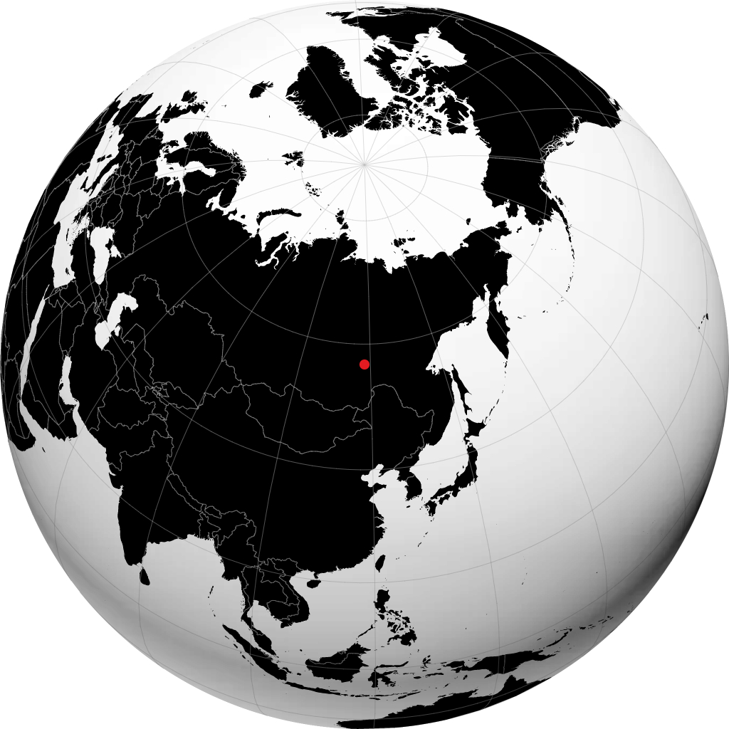 新查拉 在地球仪上
