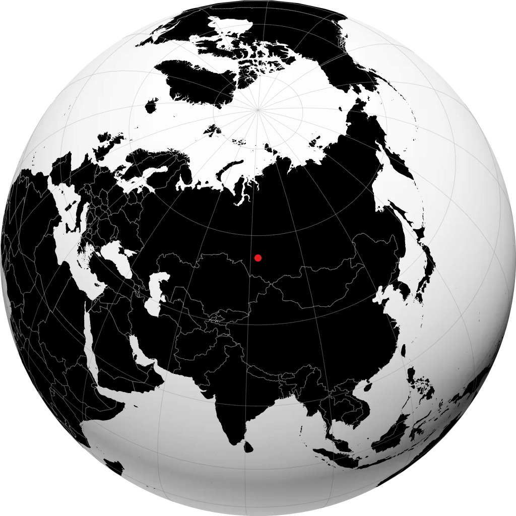 新西伯利亚 在地球仪上